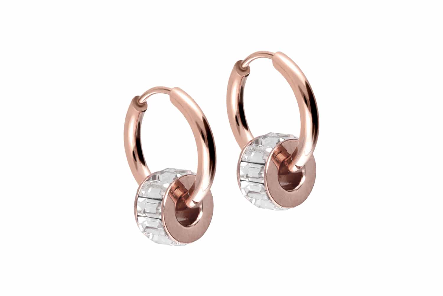 Chirurgenstahl Ohrclicker Creolen KRISTALLRAD von Piercingline